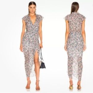 Veronica Beard Floral Midi Dress